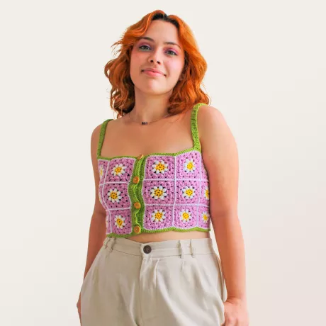 cropped de crochê lua crescente