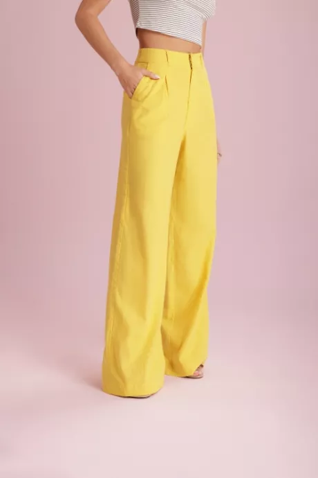 calça amarelo canário