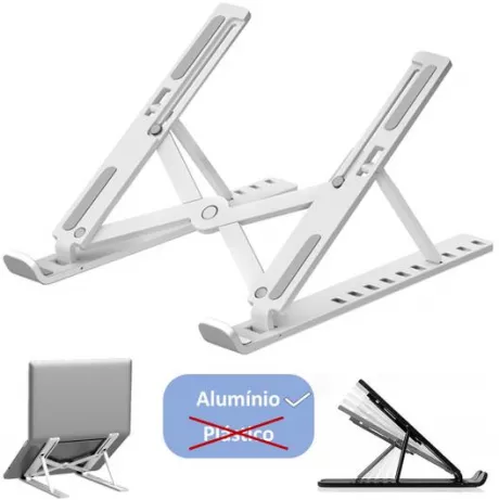 Suporte De Notebook Articulado Aluminio Dobrável Ergonomico - Waka - Suporte para Notebook - Magazine Luiza
