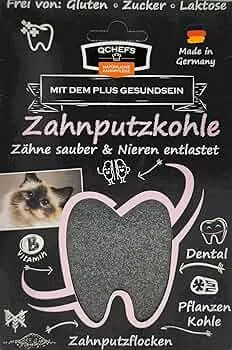 QCHEFS Zahnputzkohle Katze: Nieren Probleme und im Mund- Zahnpflege- Futtertopping zum Futter-Lieblingsleckerei auf Schleckmatte und Appetitanreger (Zahnputz Kohle) : Amazon.de: Haustier