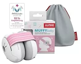 Alpine Muffy Baby - Hearing Protection for Babies up to 36 Months - 23dB - Baby Noise Protection Headphones prevent Hearing Damage and improve Sleep on the go - Adjustable Headband - Pink : Alpine: Amazon.de: Baby Products