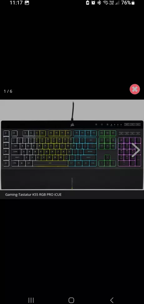 Corsair Gaming Tastatur K55 RGB pro iCUE