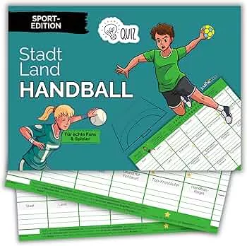 Stadt Land Handball by snaPmee - Geschenk für Spieler, Trainer & Fans - Quiz Spiel Handballverein - 50 Blatt Din-A4: Amazon.de: Küche, Haushalt & Wohnen