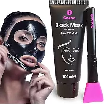 Das ORIGINAL - SOENA® Black Mask + MASKENPINSEL | XXL Tube 100 ml | Entfernt Mitesser – Peel-Off Maske - Gegen unreine Haut | Mit Aktivkohle | Schwarze Maske zum abziehen - Blackhead Maske : Amazon.de: Kosmetik