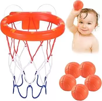 Baby Badewannenspielzeug:Basketballkorb mit 5 Bällen und starkem Saugnapf.Badespielzeug für Kleinkinder oder Kinder/Jungen oder Mädchen.Spielzeug-Set für Wohnzimmer,Badezimmer,Schlafzimmer: Amazon.de: Spielzeug