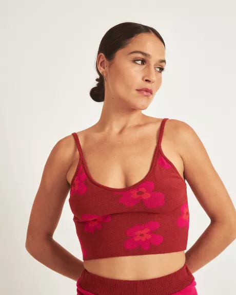 top jaguard tricot marrom