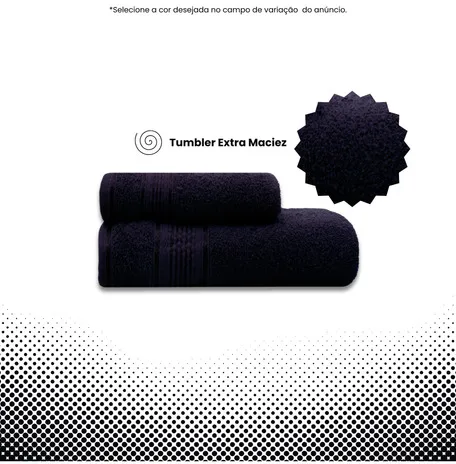 Kit 2 Peças Jogo Toalha De Banho Rosto 100% Algodão 70x130cm | Frete grátis