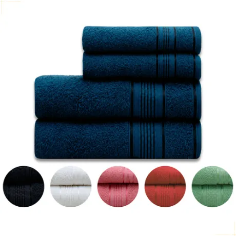 Kit 2 Peças Jogo Toalha De Banho Rosto 100% Algodão 70x130cm | Frete grátis