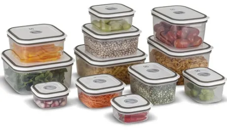 Kit Potes Herméticos Plásticos Cinza 12 Unidades Electrolux | Frete grátis