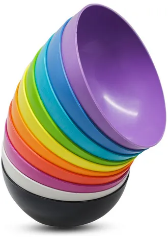 Kit 10 Bowls Potes Cumbucas Tigela Plastico Cozinha Cor Viva | Frete grátis