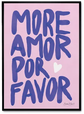 More Amor Por Favor Blue Poster | Postera.art