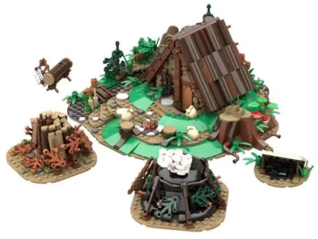 BlueBrixx - Specials - 105655 - Medieval Charcoal burner camp