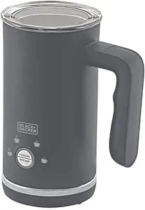 Black Decker Espumador de Leite Gourmand Gris, com 4 Funções e Tampa Anti Vazamentos, Capacidade de 300ml, Modelo EL500, 110V | Amazon.com.br