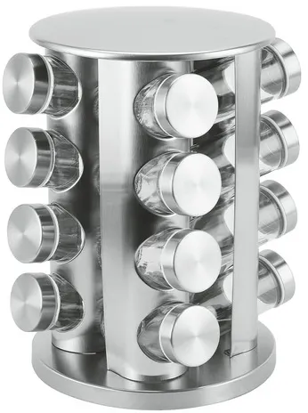 Porta Condimento Giratório -16 Potes -base Inox - Dolce Home | Parcelamento sem juros