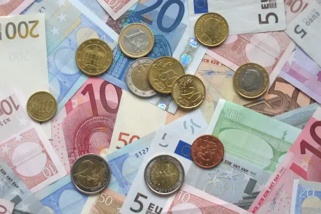 Geld für Lieferdienst, Timka (Putzhilfe) und spätere Anschaffungen