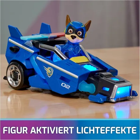PAW PATROL: Der Mighty Kinofilm, Superhelden-Fahrzeug Spielzeugauto von Chase mit Welpenfigur, Polizeiauto mit Licht- und Geräuscheffekten, Spielzeug für Kinder ab 3 Jahren: Amazon.de: Spielzeug