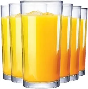 Ruvolo Copo de Vidro, Jogo de Copo Long Drink para Água, Suco e Multiuso 255ml, 6 Peças | Amazon.com.br