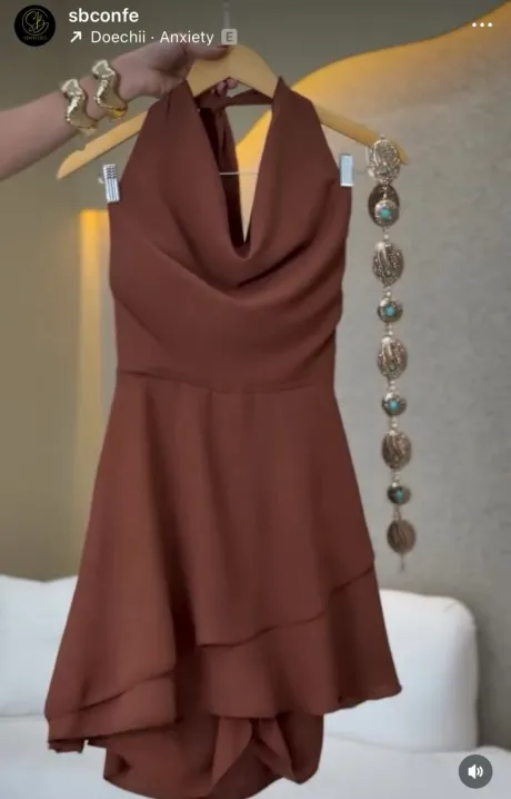 Vestido marrom TAM G