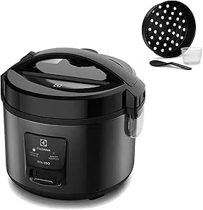 Panela Elétrica Electrolux vapor arroz capacidade 2L 6 Xícaras 2 em 1 timer panela removivel antiaderente tampa com visor transparente ERC10 inox 127v por Rita Lobo | Amazon.com.br