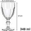 Jogo 6 Taças de Vidro Bristol para Água e Sobremesa 340ml | Amazon.com.br