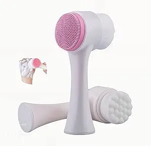 Escova de Limpeza Facial Manual 2 em 1 Massageador de Silicone Skincare Unissex Adequada para Uso Diário Limpeza Profunda Qualidade Premium Cores variadas : Amazon.com.br: Beleza