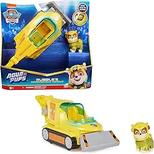 PAW Patrol, Aqua Pups - Basiskøretøj legetøjsbil i hammerhai-design med Rubble hvalpefigur, legetøj egnet til børn fra 3 år: Amazon.de: Legetøj