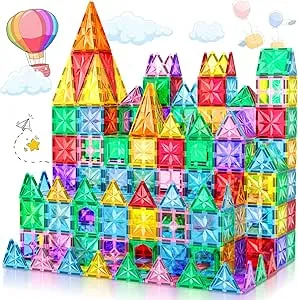Lovchil Magnetiske byggeklodser, magnetiske fliser, magnetiske byggeklodser, magnet legetøj førskole læring Montessori børnelegetøj til børn fra 3-8 år drenge piger børn småbørn byggeklodser - 42: Amazon.de: Legetøj