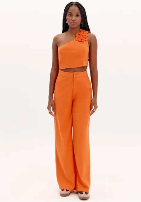 calça wide leg cintura alta - my favorite