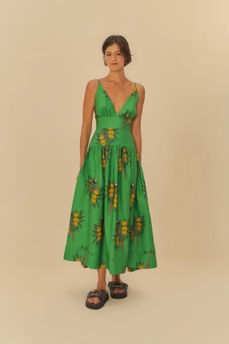 vestido cropped estampado rio