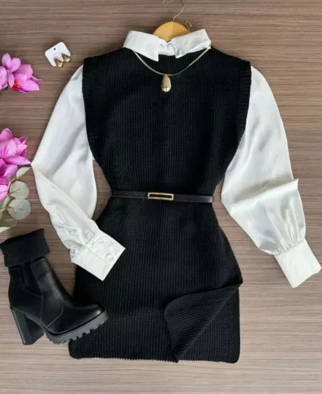 Colete Tricô Karoline - Paris Roupas e Acessórios