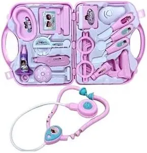 Kit Médica Maleta, Infantil, Educativo, Divertido, Brinquedo Menina, Mini Doutora, Rosa 14 Peças | Amazon.com.br
