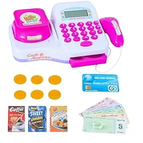 Brinquedo Caixa Registradora Infantil Calcula Emite Som E Acessórios | Amazon.com.br