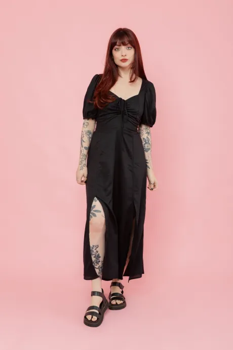 Vestido Elisa Midi Preto