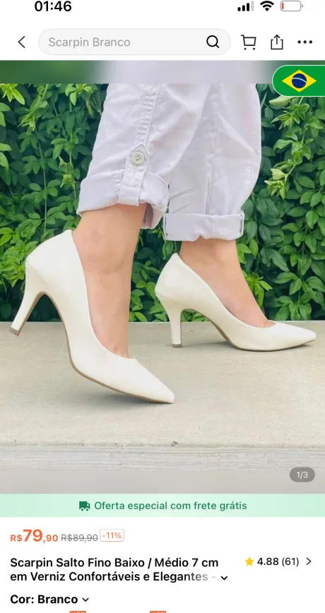 Scarpin Salto Fino Baixo / Médio 7 cm em Verniz Confortáveis e Elegantes - Do 33 ao 45 Descobri produtos incríveis no SHEIN.com, venha conferir! http://api-shein.shein.com/h5/sharejump/appjump?link=lz67CanViqB_8&localcountry=BR