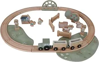 Little Dutch 7151 FSC Holz Traktor Eisenbahn mit Schienen Set Bauernhof - Little Farm: Amazon.de: Spielzeug