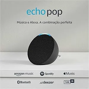 Echo Pop (Última geração) | Smart speaker compacto com som envolvente e Alexa | Cor Preta : Amazon.com.br