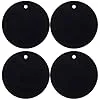 Kit 4 Unidades Descanso De Panela De Silicone Redondo Colors Para Panelas Quentes Resistente Flexível Descanso E Pegador De Panela Redondo Multiuso Versátil 17,5 x 17,5x 0,5 cm (cada)(Preto) MELLUZ | Amazon.com.br