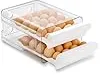 Porta-ovos para Geladeira de 2 Camadas, Recipiente de Armazenamento de Ovos Frescos, Caixa Organizadora de Plástico Transparente Empilhável, Bandeja para 40 Ovos com Alças para Cozinha e Casa : Amazon.com.br: Cozinha