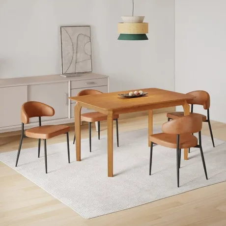 Conjunto Sala de Jantar Mesa Candian com 4 Cadeiras Bless | MadeiraMadeira