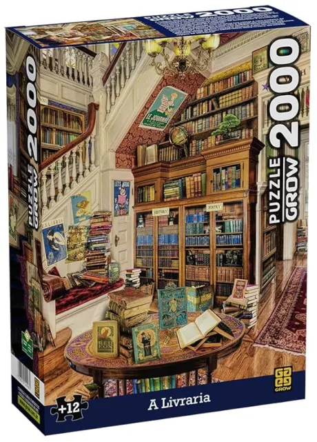 Quebra-cabeça A Livraria 2000 Peças - Grow | Amazon.com.br