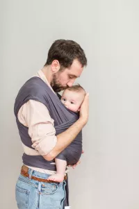 Tragetuch STAR GREY - HoudiniMe - Organic Fair Sustainable Babywraps - Bio, nachhaltig und fair produzierte stylische, elastische Babytragetücher