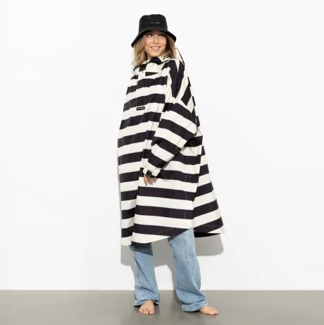 Raincoat bold stripes - black/sand - VIVI MARI