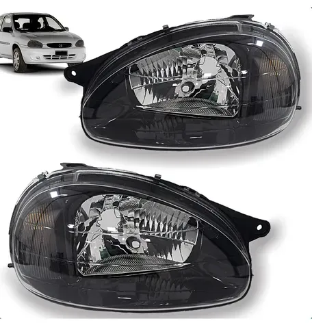 Farol Corsa 94 A 2002 Classic 96 A 2009 Mascara Negra | Frete grátis