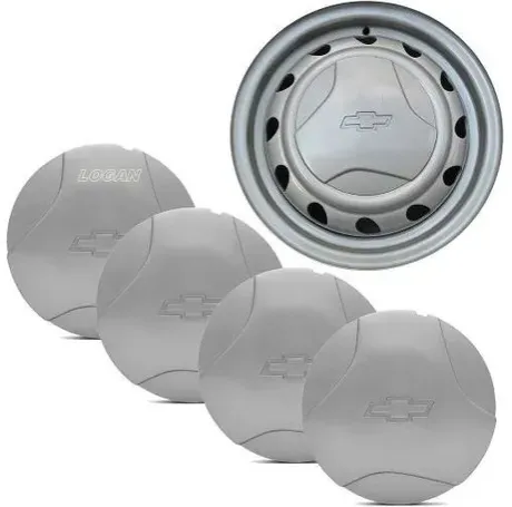 Calota Central Miolo De Roda Modelo Corsa Wind Kit 4 Peças | Parcelamento sem juros