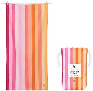 Dock & Bay Strandhandtuch - Schnell trocknende Mikrofaser, ohne Sand - Kompakt, Leicht - 100% recycelt - Inklusive Beutel - Summer - Miami Sorbet, Large (160x90cm, 63x35) : Amazon.de: Küche, Haushalt & Wohnen
