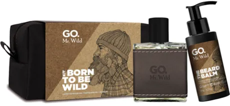 Kit Necessaire Go Man linha GO Mr Wild - Perfume EDP Amadeirado + Balm de Barba + Necessaire - Loja da GO