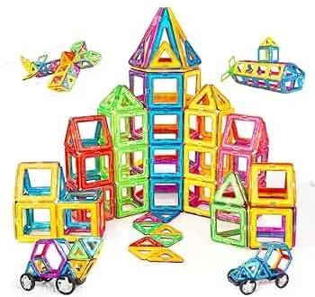 CONDIS Magnetische Bausteine 120 Teile, Magnetspielzeug Magneten Kinder Magnetbausteine Magnet Spielzeug Magnetspiele für Geschenk ab 3 4 5 6 7 8 Jahre Junge Mädchen Bauklötze Kinderspielzeug: Amazon.de: Spielzeug