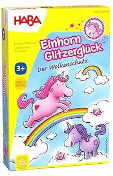 HABA Einhorn Glitzerglück: Der Wolkenschatz – Würfel- & Sammelspiel