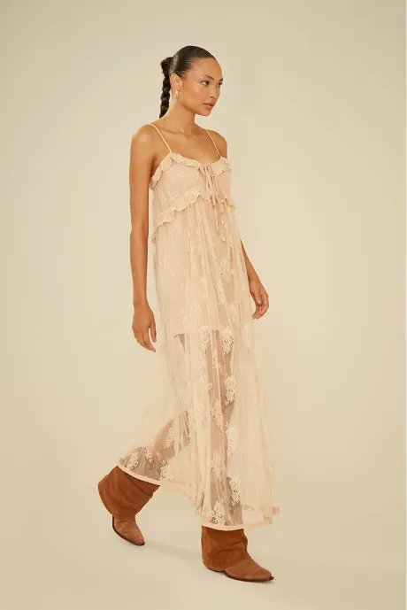 Vestido Midi Babados e Fenda - 02042546 - Ohboy