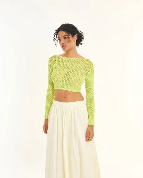 Top tricot tec verde